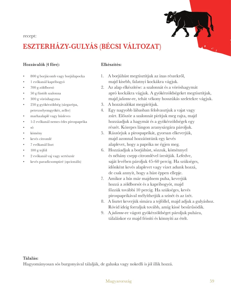 A könyv 59. oldala – Esterházy-gulyás