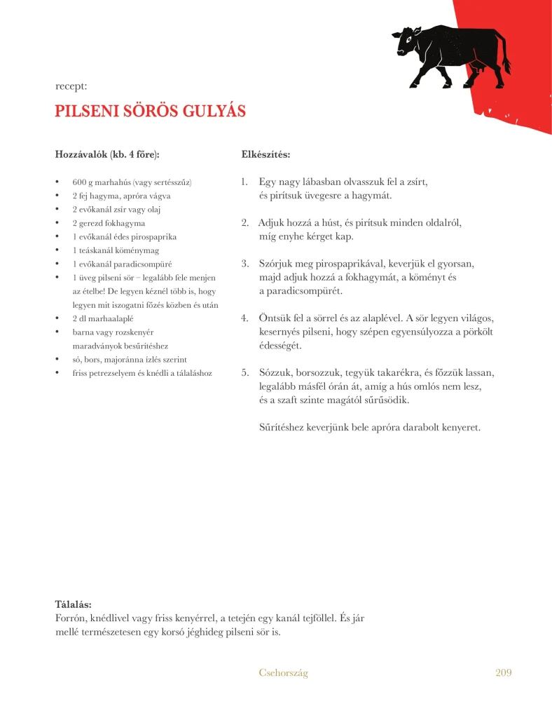 A könyv 209. oldala – Plzeň – a sör városa