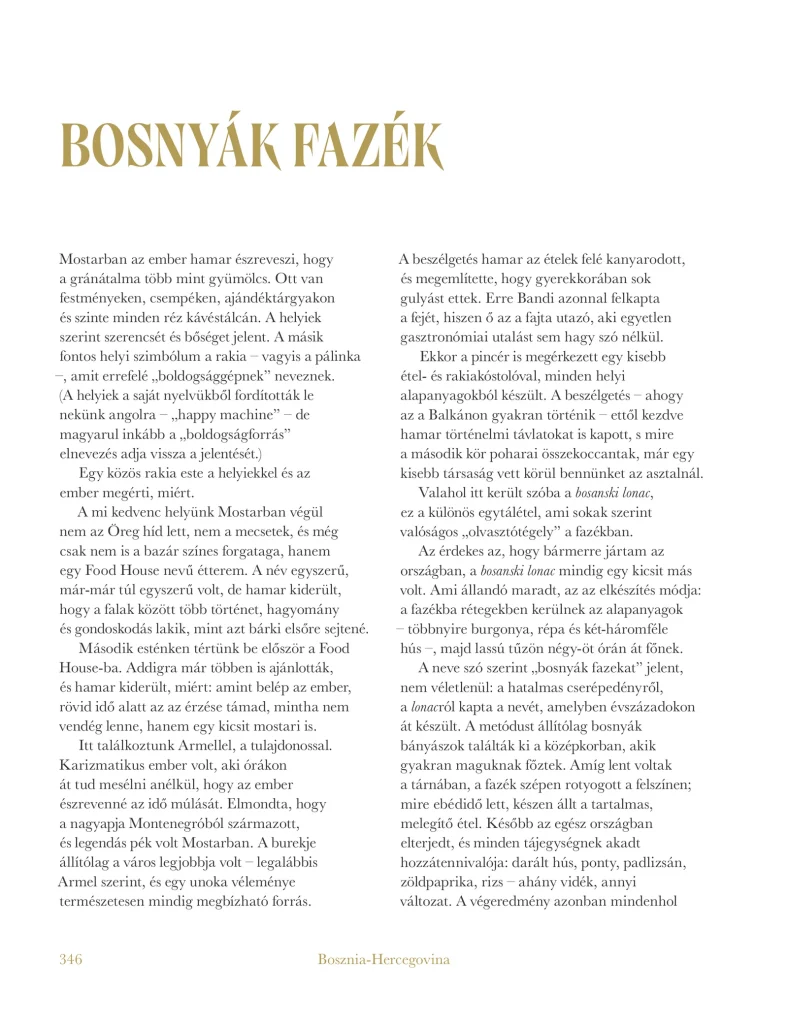 A könyv 346. oldala – Bosnyák fazék